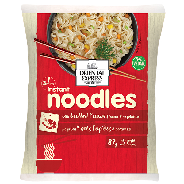 Oriental Express Noodles 3' 87gr (Ψητές Γαρίδες)