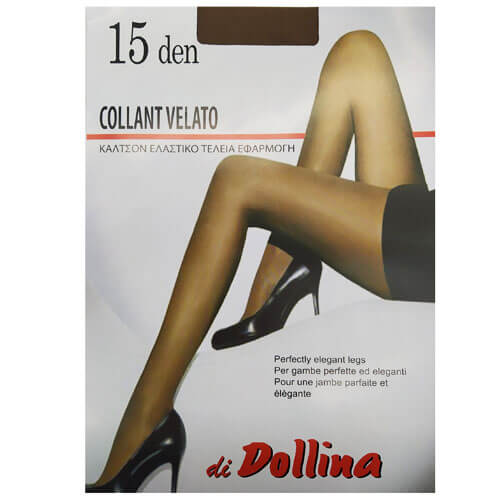 Καλσόν Lycra Velato Dollina 15den Νο4 Πέπερ