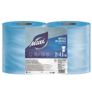 MAXI Χαρτί Βιομηχανικό Γκοφρέ 2x4,5kg (Βομπίνα Μπλε)