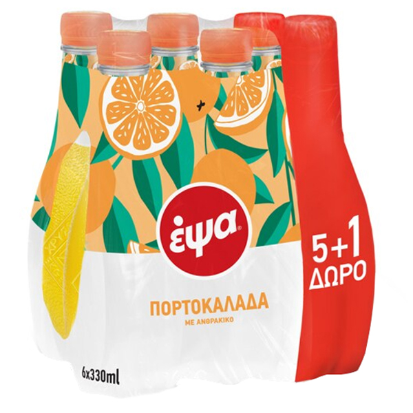 ΕΨΑ Πορτοκαλάδα - 330ml (5+1 Δώρο)