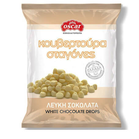 Oscar Κουβερτούρα Σταγόνες - 100gr Λευκή