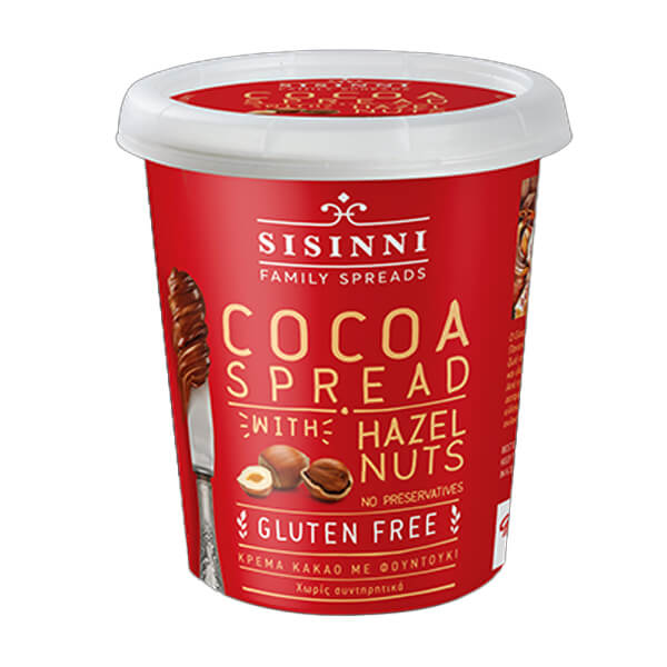 Sisinni Κρέμα Κακάο 400gr με Φουντούκι (Gluten Free)