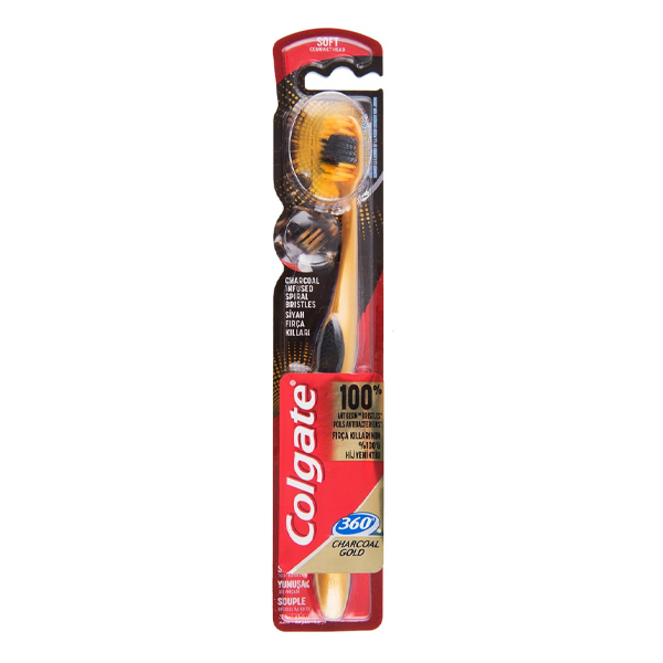 Colgate Οδοντόβουρτσα 360° Charcoal Gold Soft
