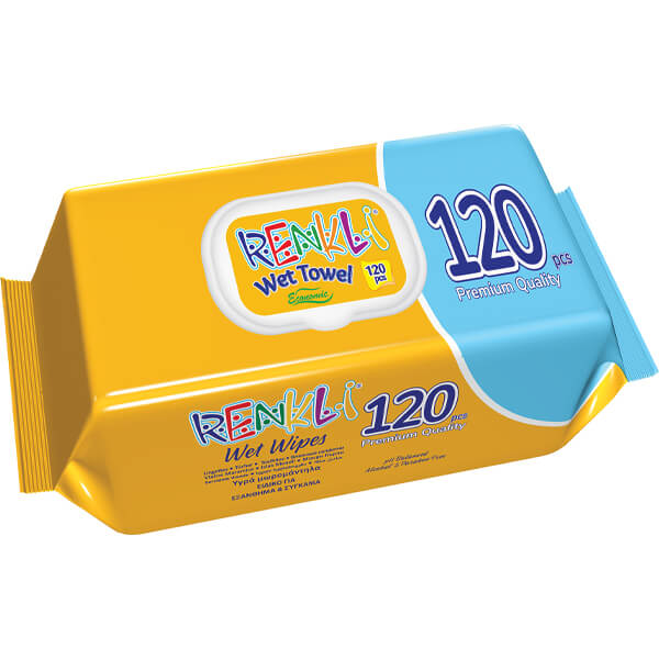 Renkly Μωρομάντηλα με Καπάκι 120τεμ. Premium Series