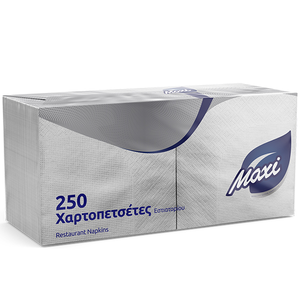 Maxi Χαρτοπετσέτα Εστιατορίου (23x24cm) - 250τεμ. Λευκή