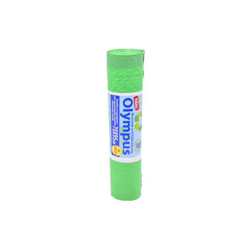 Olympus Σακούλα Απορριμμάτων Recycled (10τμχ) (Διάφορα Χρώματα) (70x95cm)