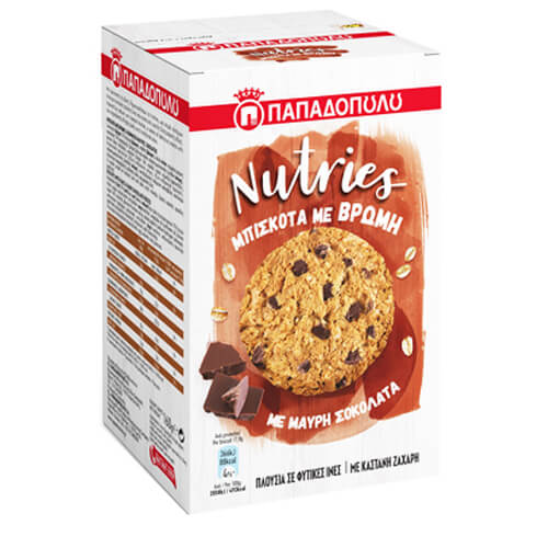 Παπαδόπουλου Μπισκότα Nutries (Σοκολάτα) 150gr