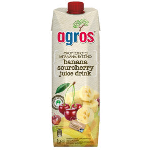 Agros Χυμός 1lt (Μπανάνα - Βύσσινο Φρουτοποτό)