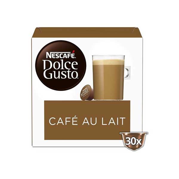 Nescafe Κάψουλες Cafe Au Lait Συμβατές Με Μηχανή Dolce Gusto XL 30 Κάψουλες