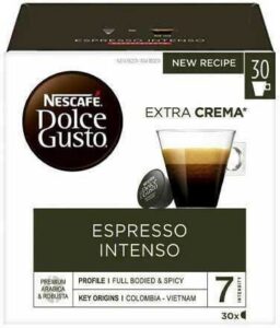 Nescafe Κάψουλες Espresso Intenso Συμβατές με Μηχανή Dolce Gusto 30caps XL