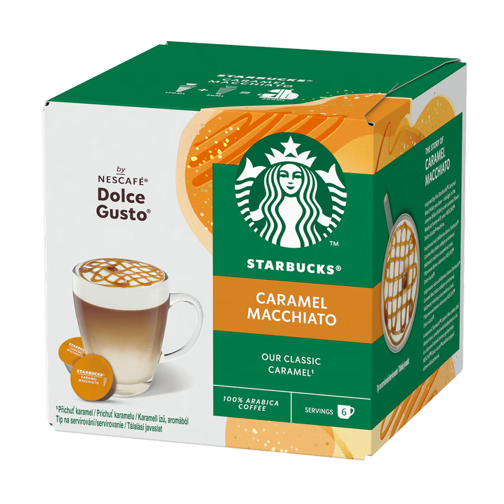 Starbucks Κάψουλες Caramel Macchiato Συμβατές Με Μηχανή Dolce Gusto 12caps