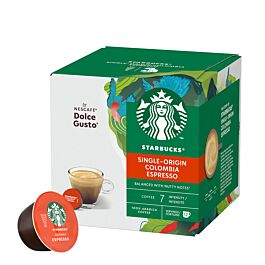 Starbucks Κάψουλες Espresso Medium Colombia Συμβατές Με Μηχανή Dolce Gusto 12caps