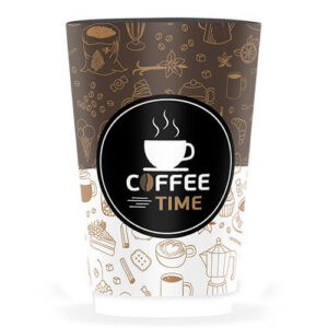 Ποτήρι Χάρτινο Coffee Time Double Wall 8oz (25τεμ.)