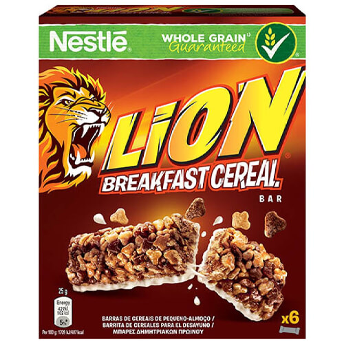 Nestle Bars Lion 25gr - Σοκολάτα-Καραμέλα (6 τεμ)