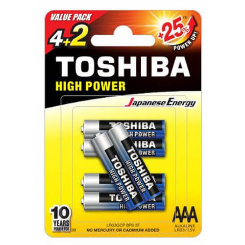 Toshiba Μπαταρία AAA (4+2τεμ.) Αλκαλική