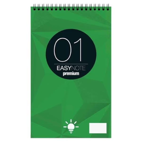 Easy Note Μπλοκ Σπιράλ 50Φ Λευκό