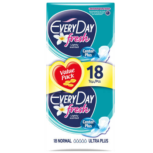 EVERYDAY Σερβιέτες Fresh Normal Ultra Plus 18τεμ.