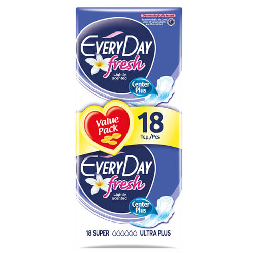 EVERYDAY Σερβιέτες Fresh 18τεμ. Super Ultra Plus