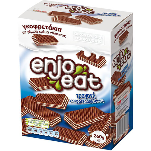 ENJOEAT Γκοφρετάκια Γάλακτος 260gr