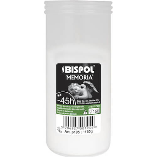 BISPOL Κερί Διάρκειας Λευκό 45 Ωρών