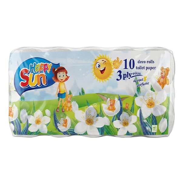 Happy Sun Χαρτί Υγείας Μπλε 10 Ρολά