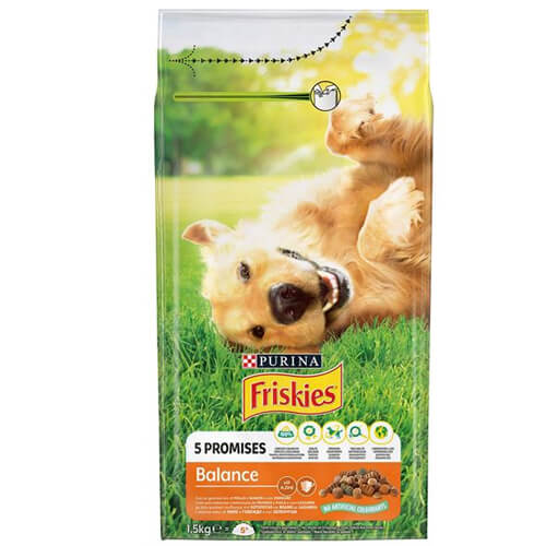 Friskies Σκυλοτροφή Κροκέτα 1,5kg (Κοτόπουλο-Βοδινό-Λαχανικά)