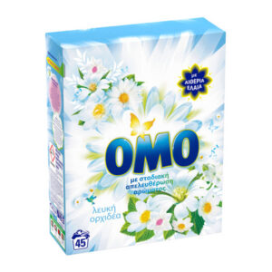 OMO Σκόνη Πλυντηρίου 45μεζ. 2,520kg - Λευκή Ορχιδέα