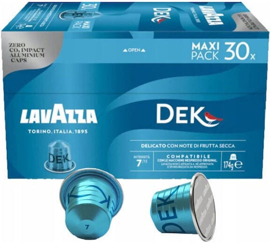 Lavazza Κάψουλες Espresso Decaffeinato Συμβατές με Μηχανή Nespresso 30caps
