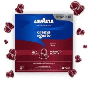 Κάψουλες Lavazza Espresso Crema&gusto Ricco Συμβατές Nespresso 80ΤΜΧ
