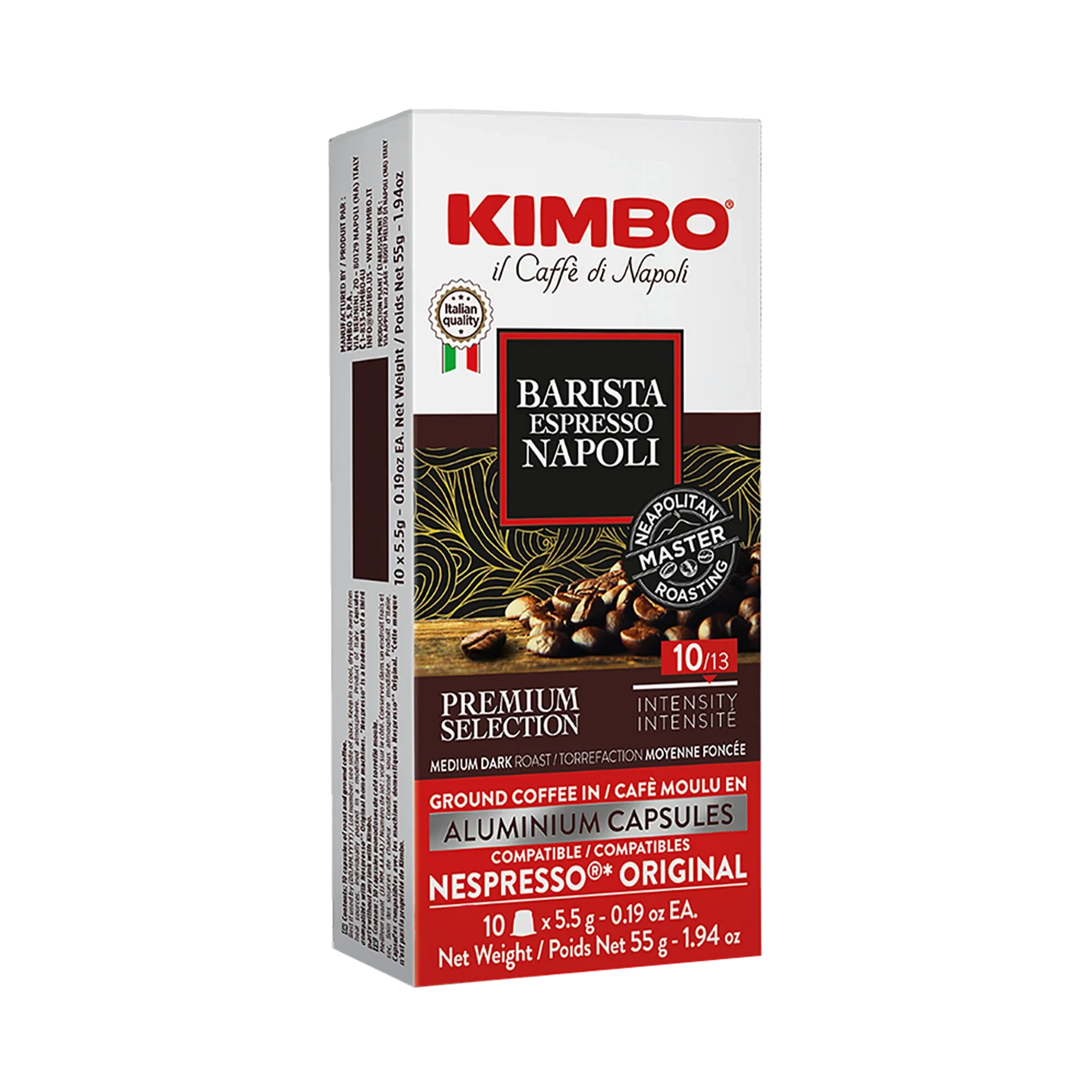 Kimbo Espresso Napoli Κάψουλες - 10 Κάψουλες Αλουμινίου