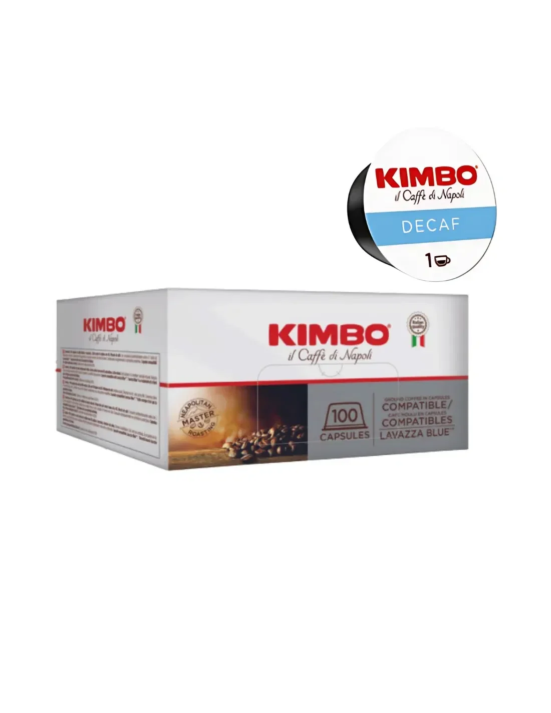 Kimbo Decaffeinato Κάψουλες Lavazza Blue - Kimbo Decaffeinato - Συμβατές Κάψουλες Lavazza Blue 100 τμχ