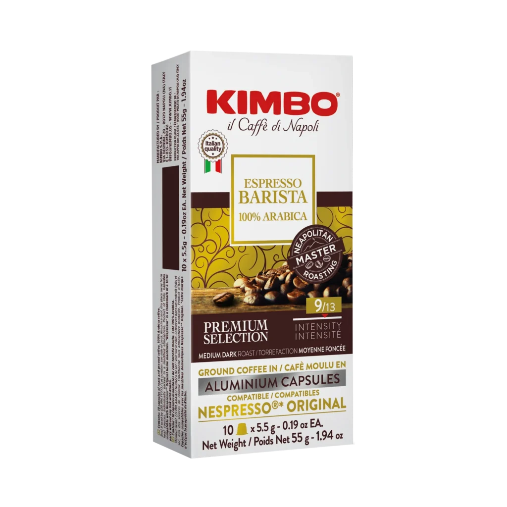 Kimbo Espresso Barista 100% Arabica Συμβατές με Μηχανή Nespresso 10 Κάψουλες Αλουμινίου