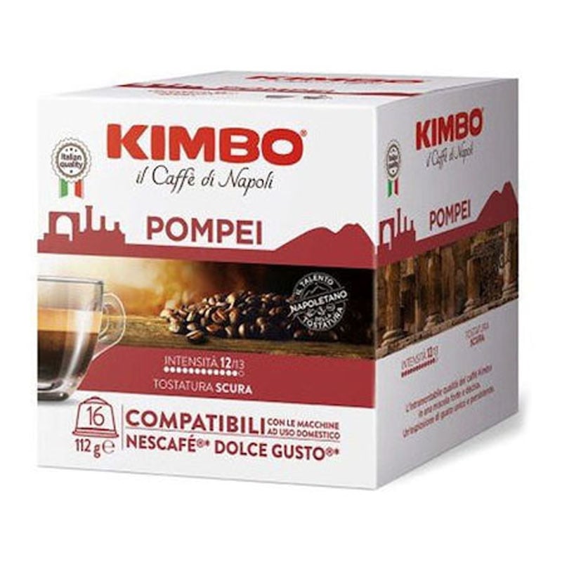 Kimbo Espresso Pompei Dolce Gusto - Kimbo Espresso Pompei - Κάψουλες Συμβατές με Μηχανή Dolce Gusto 16caps