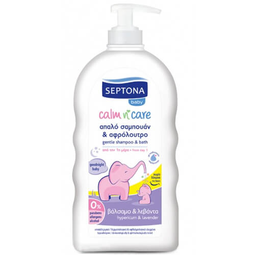 Septona Σαμπουάν & Αφρόλουτρο Παιδικό 500ml (Βάλσαμο & Λεβάντα)