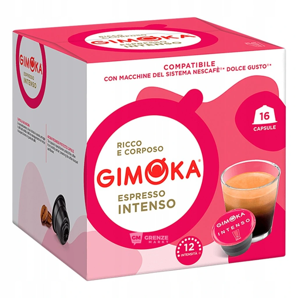 Gimoka Κάψουλες Espresso Intenso Συμβατές Με Μηχανή Dolce Gusto 16caps