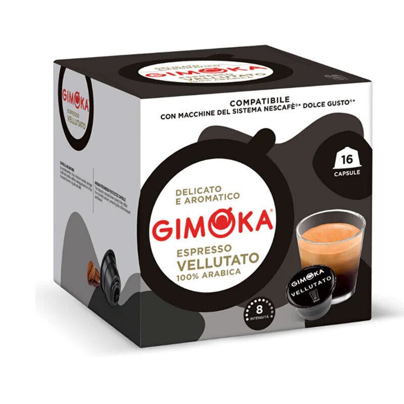 Gimoka Κάψουλες Espresso Vellutato Συμβατές Με Μηχανή Dolce Gusto 16caps