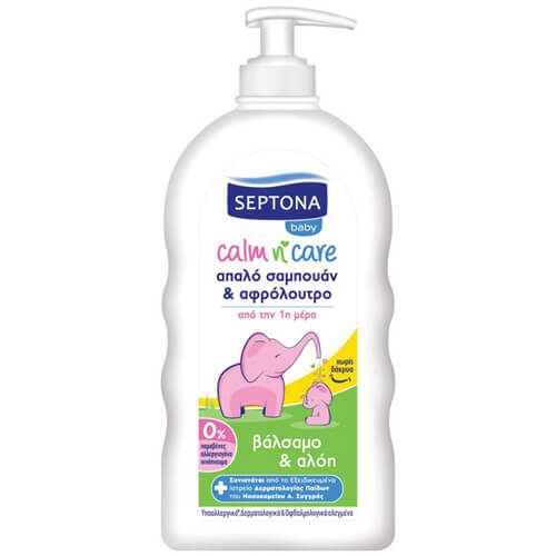 SEPTONA Σαμπουάν + Αφρόλουτρο Παιδικό 500ml (Βάλσαμο & Αλόη)