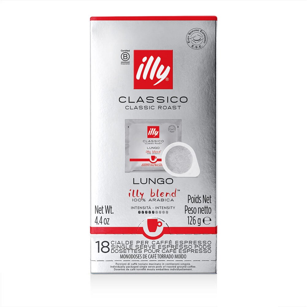 Illy Classico Lungo - 18 Ese Pods (Χάρτινες Ταμπλέτες)