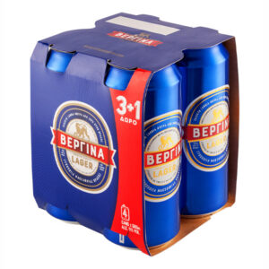Βεργίνα Lager Μπύρα Κουτί 500ml vol 5% (3+1 Δώρο)