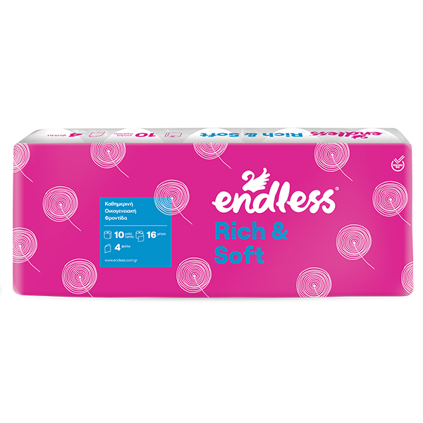 ENDLESS Χαρτί Υγείας Rich & Soft 4ply 110gr x 10 Ρολά Decor