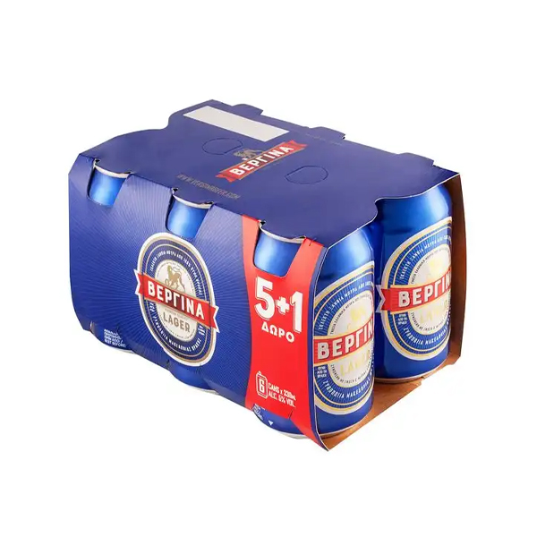 Βεργίνα Lager Μπύρα Κουτί 330ml (5+1 Δώρο)