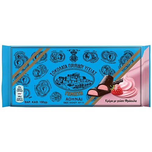 Παυλίδης Σοκολάτα Υγείας 100gr (Φράουλα)