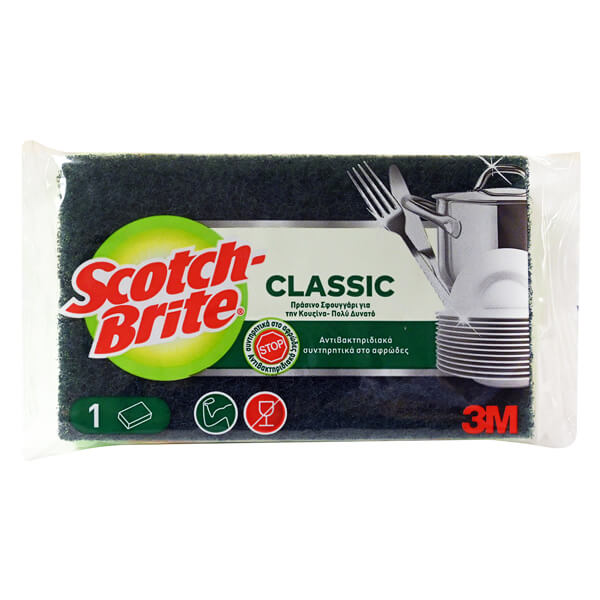 Scotch Brite Σφουγγάρι (Πράσινο) (Αντιβακτηριδιακό)