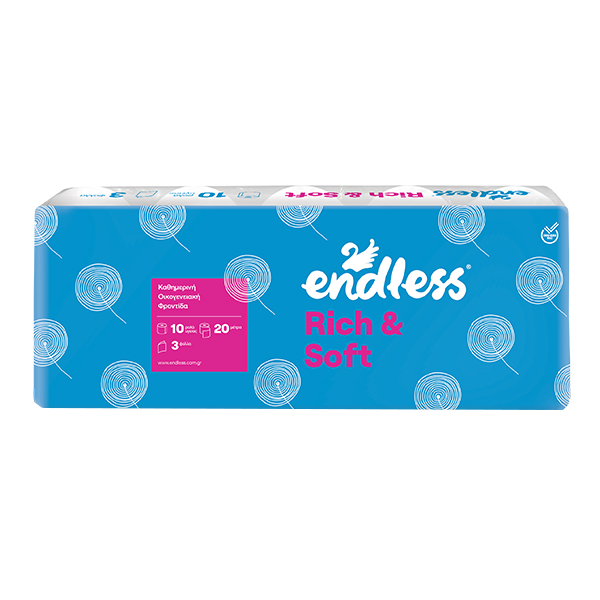 Endless Χαρτί Υγείας Rich & Soft 3ply - 10 Ρολά Decor
