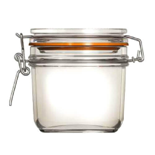 Uniglass Βάζο Γυάλινο με Καπάκι 350ml