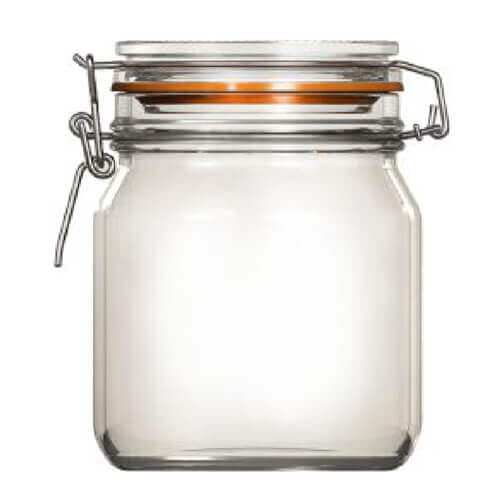 Uniglass Βάζο Γυάλινο με Καπάκι 750ml