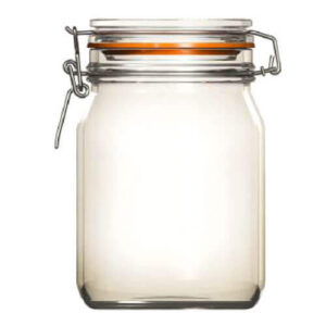 Uniglass Βάζο Γυάλινο με Καπάκι 1000ml