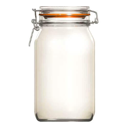 Uniglass Βάζο Γυάλινο με Καπάκι 1500ml