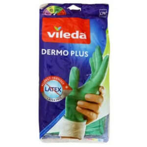 Vileda Γάντια Νιτριλίου Dermo Plus Πράσινα Large