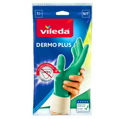Vileda Γάντια Νιτριλίου Dermo Plus Πράσινα Medium